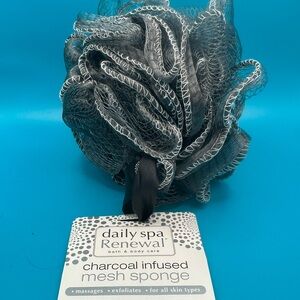 Charcoal Infused Mesh Sponge - Black
